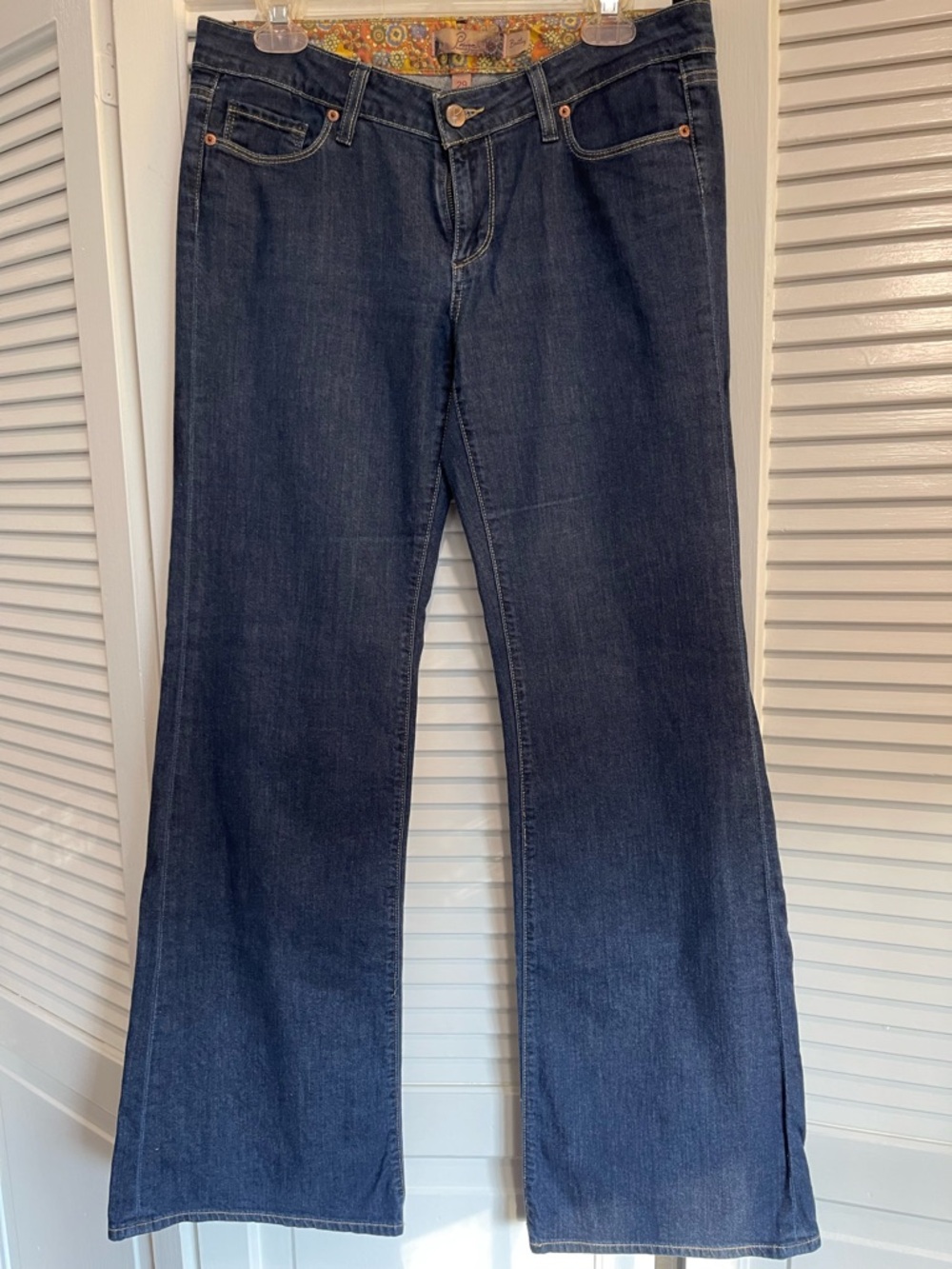 PAIGE Dark Indigo Wide Leg Jeans